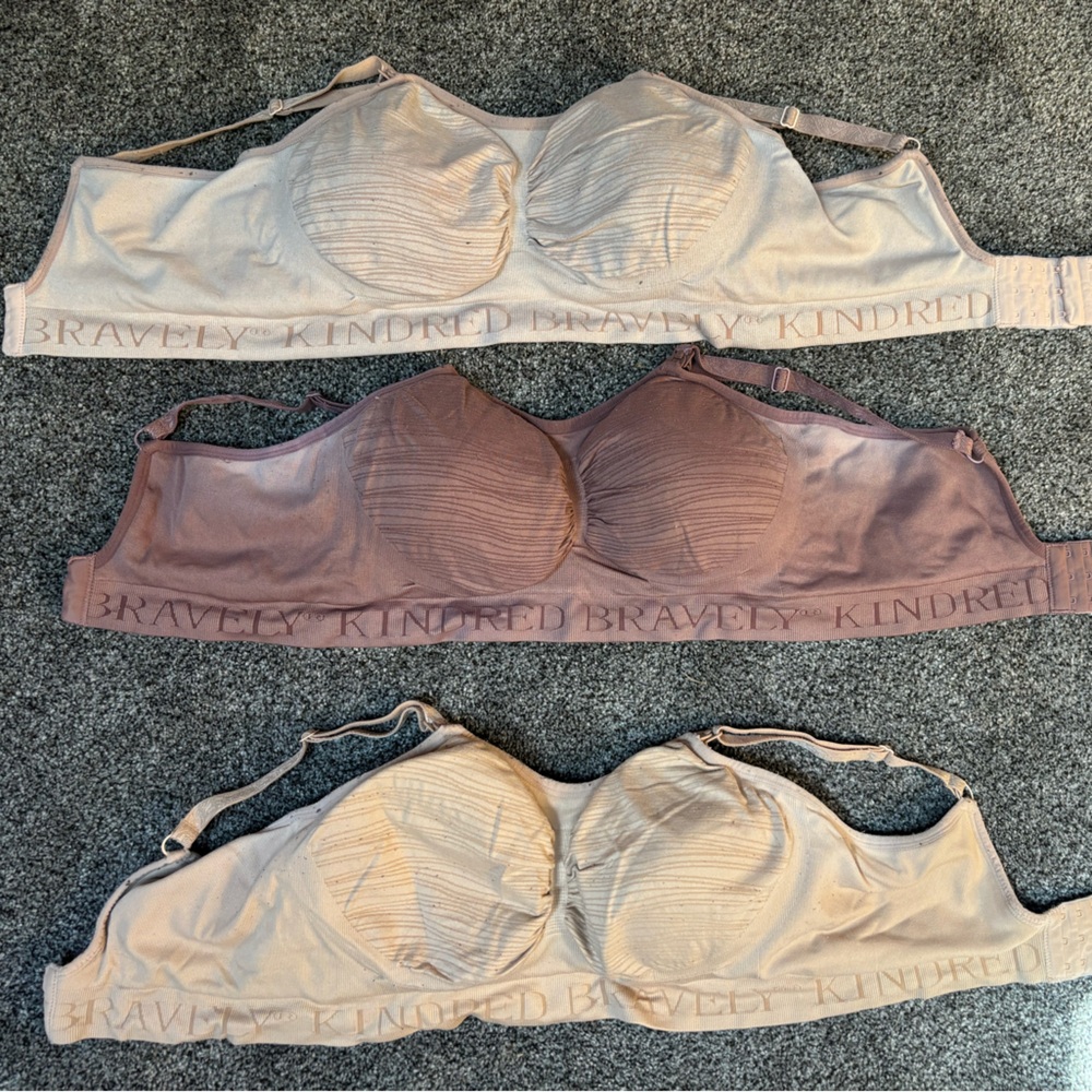 Used Kindred Bravely Sublime® Hands-Free Pumping & Nursing Bra x3 - Some Pilling